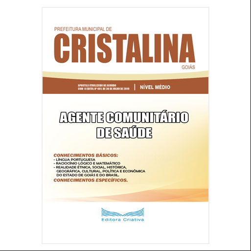 Apostila Pref. de Cristalina-GO Agente Comunitário - 2019
