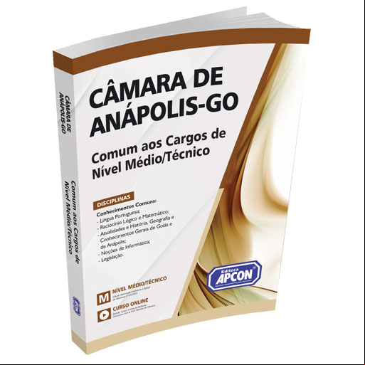 Apostila Câmara de Anápolis 2023 - Comum aos Cargos de Nível Médio/Técnico