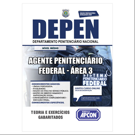 Apostila DEPEN 2020 -  Agente Penitenciário Federal - Área 3
