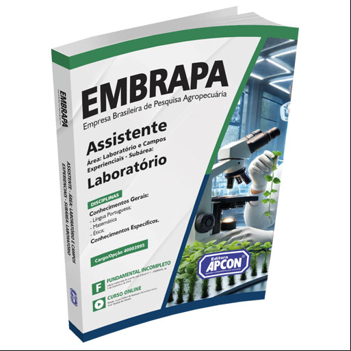 Apostila Embrapa 2025 - Assistente - Área: Laboratório e Campos Experienciais - Subárea: Laboratório
