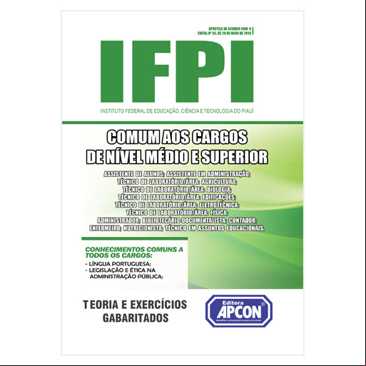 Apostila IFPI Comum aos Cargos de Nível Médio e Superior - 2019