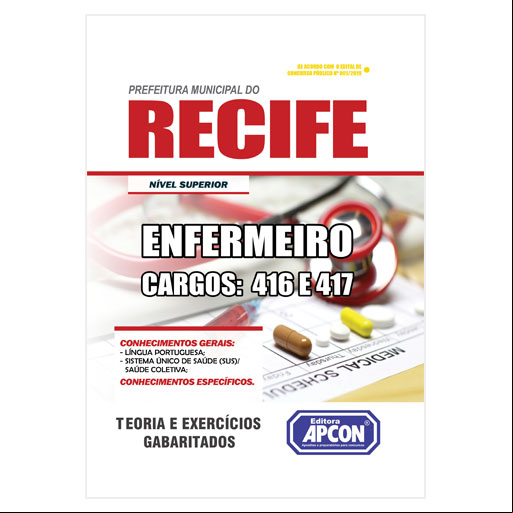 Apostila Prefeitura do Recife 2020 - Enfermeiro (Cargos 416 e 417)