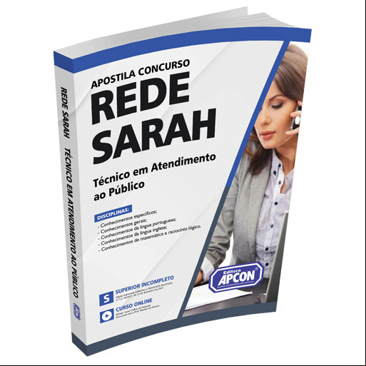 Apostila Rede Sarah 2023 - Técnico em Atendimento ao Público
