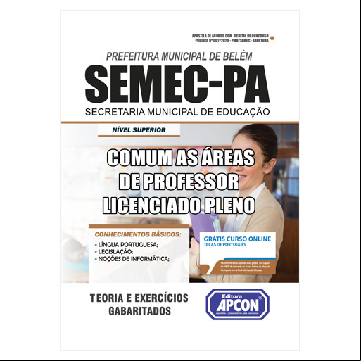 Apostila SEMEC-PA 2020 - Comum as Áreas de Professor Licenciado Pleno