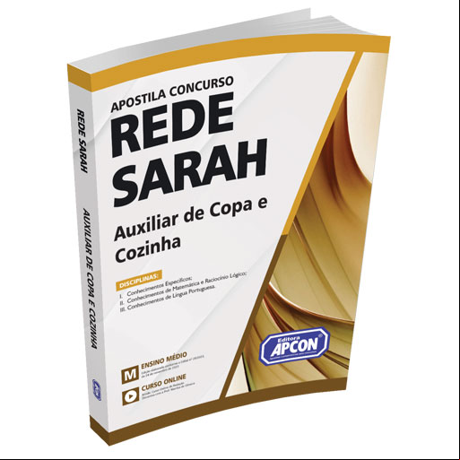 Apostila Rede Sarah 2023 - Auxiliar de Copa e Cozinha