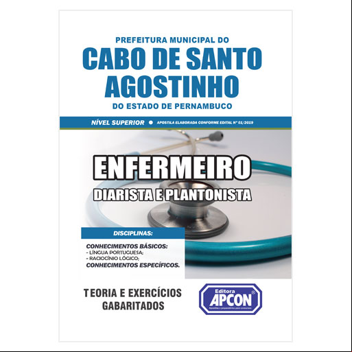 Apostila Prefeitura Cabo de Santo Agostinho (PE) 2019 - Enfermeiro - Diarista e Plantonista