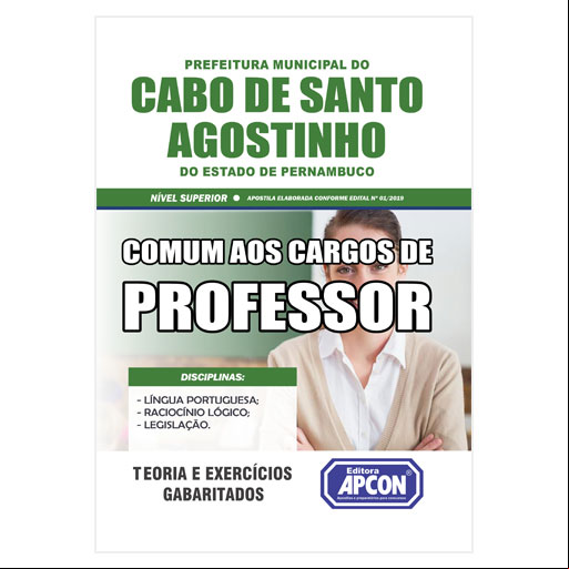 Apostila Prefeitura Cabo de Santo Agostinho (PE) 2019 - Comum aos Cargos de Professor