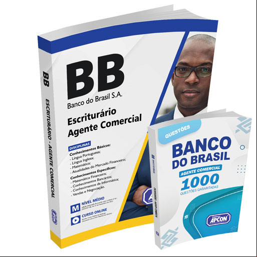 Combo Apostila Banco do Brasil 2023 - Escriturário - Agente Comercial