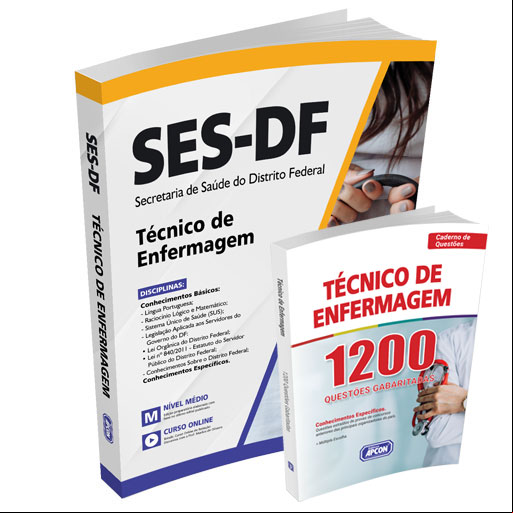 Combo Apostila SES-DF 2022 - Técnico de Enfermagem