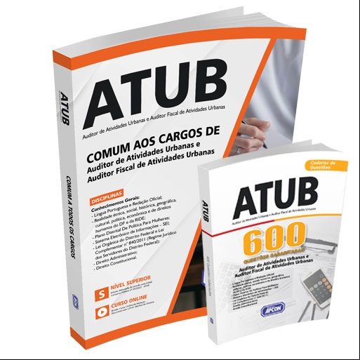 Combo ATUB 2022 - Apostila e Caderno de Exercícios - Comum aos Cargos de Auditor de Atividades Urbanas e Auditor Fiscal de Atividades Urbanas